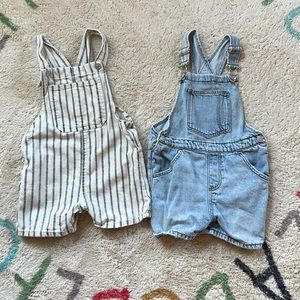 2 Zara toddler boy shorteralls (shorts overalls). Only worn once each! Size 2-3T